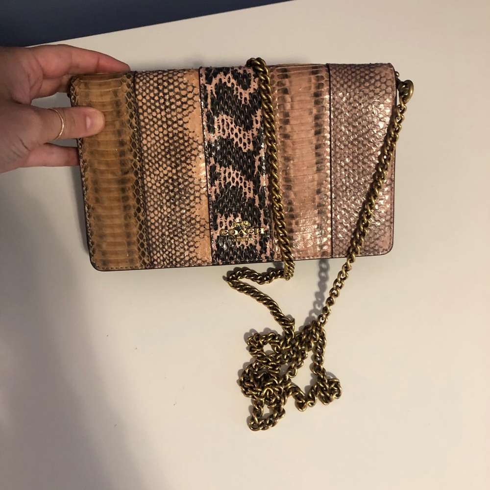 Coach python foldover crossbody